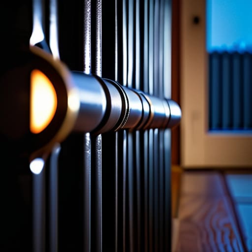 Listening for trapped air in heating system silence.